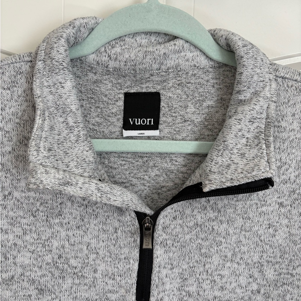 Men’s vuori grey quarter zip pullover sweatshirt size large - Picture 2 of 5